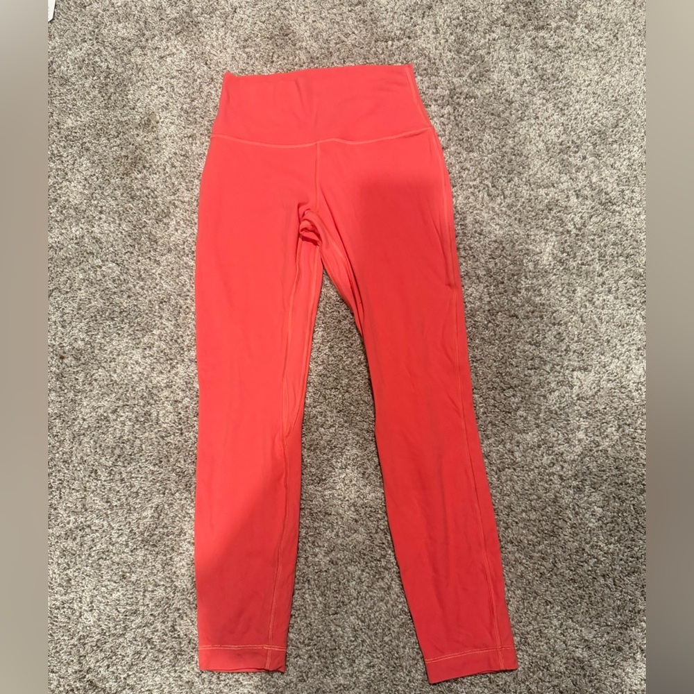 lululemon athletica Coral-Red Active Leggings